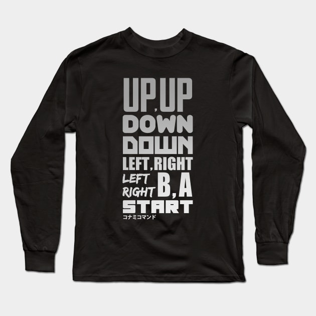 Konami Code Long Sleeve T-Shirt by FireballMotion